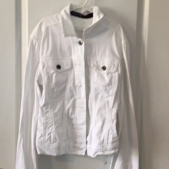 White denim button-up jacket - Picture 2 of 2